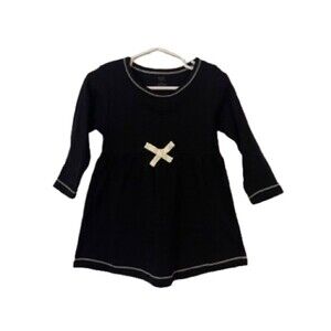 Touched by Nature Girls Black Long Sleeve Dress Size 24 Months